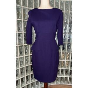 Elie Tahari purple/ blue peplum dress - size 6 - OE9
